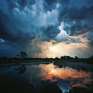 Música Combinada Con Lluvia: Flujo Concentrado Con Lluvia - Nubes maravillosas