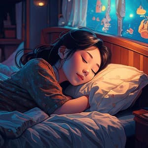 Tranquil Lofi Music for Nighttime Relaxation - Binaural