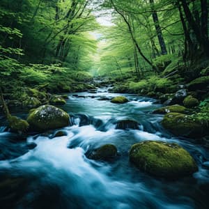 Tranquil Streams: Meditative River Harmonies - Healing Power Natural Sounds Oasis
