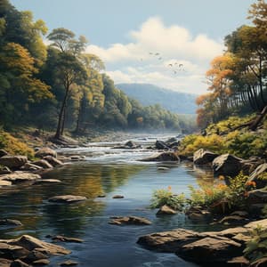 Tranquil River Meditation: Peaceful Water Echoes - Meditation Music Library