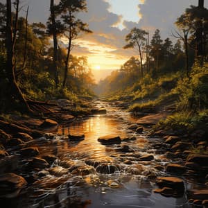 Conjunto De La Naturaleza Que Fluye: Corriente De Relajación Coral - Proyecto Naturaleza Ambiental