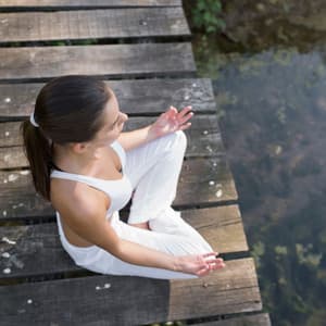 Waterside Meditation Symphony: Binaural Embrace of Stillness - Healing Sines Binaural