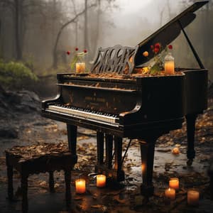 Centrarse En El Flujo: Armonía De Piano Bañada Por La Lluvia - Siente El Clima