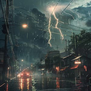 Binaural Rain Drift: Gentle Thunder for Stress Relief - Binaural Beat Therapy