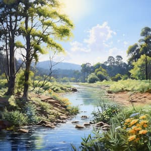 Streamside Piano Peaceful Ambiance - Noise of Water