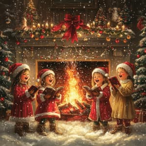 Crackling Hearth: Yuletide Serenity - Christmas Eve