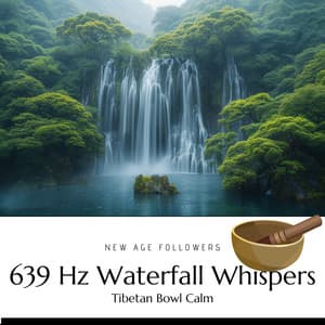 639 Hz Waterfall Whispers: Tibetan Bowl Calm - New Age Followers