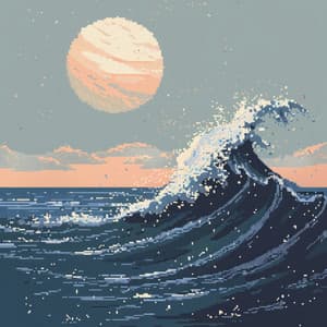 Mitternachtsblaues Panorama - Meeresgeräusche