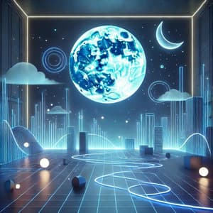 Lunar Chill: Modern Electronic Serenity - Cool Time Ensemble Music