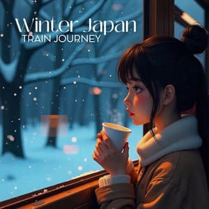 Winter Japan Train Journey: Warm Lofi Atmosphere - Frosted Christmas Lofi