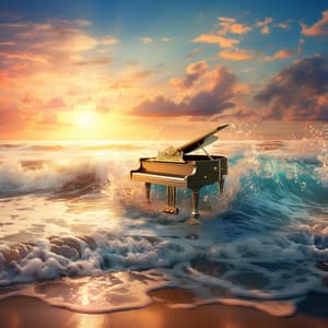 Piano Waves: Vibrant Rhythms - Piano and Thunderstorm
