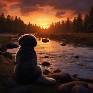 Momentos De Mascotas Conscientes En El Río: Serenidad Del Agua Para Mascotas - Ruido y Naturaleza