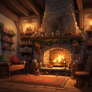 Relajación Junto Al Hogar: Melodías Suaves Del Fuego - Tormenta Solar