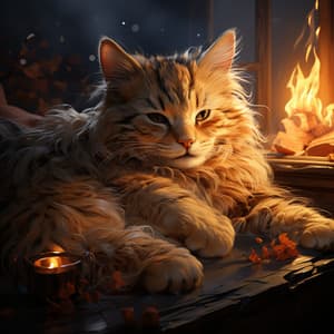 Melodías De Fuego Tranquilo Para Felinos Felices: Momentos Melódicos - Sonidos WP
