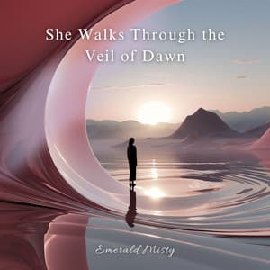 She Walks Through the Veil of Dawn - Emerald Misty