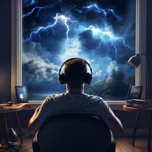 Binaural Calm: Thunder Relaxation Echoes - Sine Soothers
