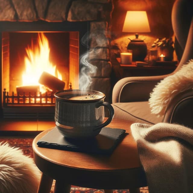 Coffee by Fireplace - Giuseppe Vigorito