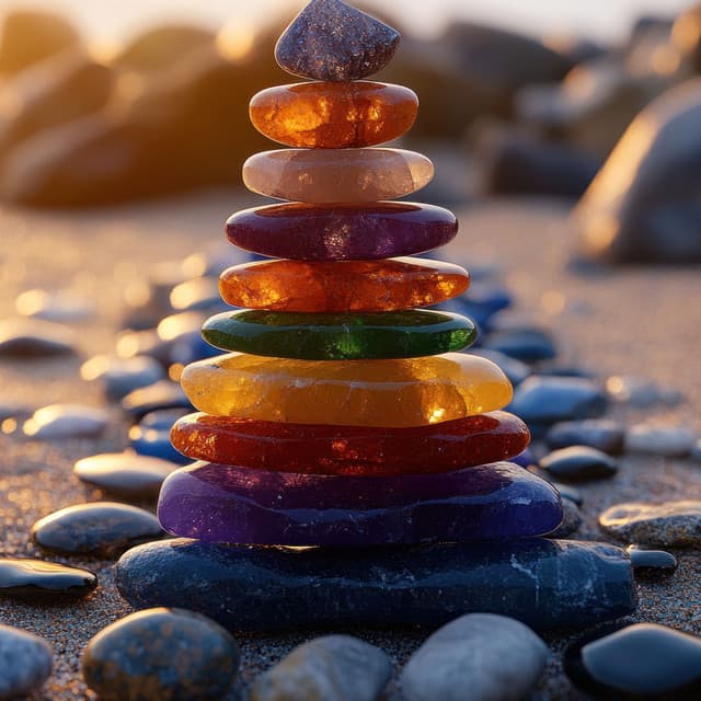 Méditation sur les pierres des chakras: Musique à fréquence Hz pour les affirmations de guérison et l'éveil des chakras - Oasis de Musique Nature Relaxante