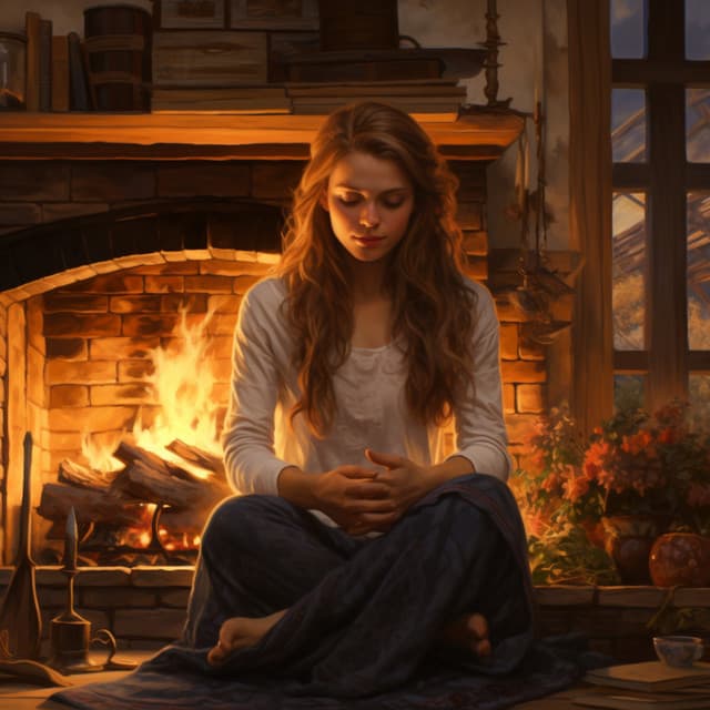 Firelight Tranquility: Meditation Music for Inner Peace - Ambient Music