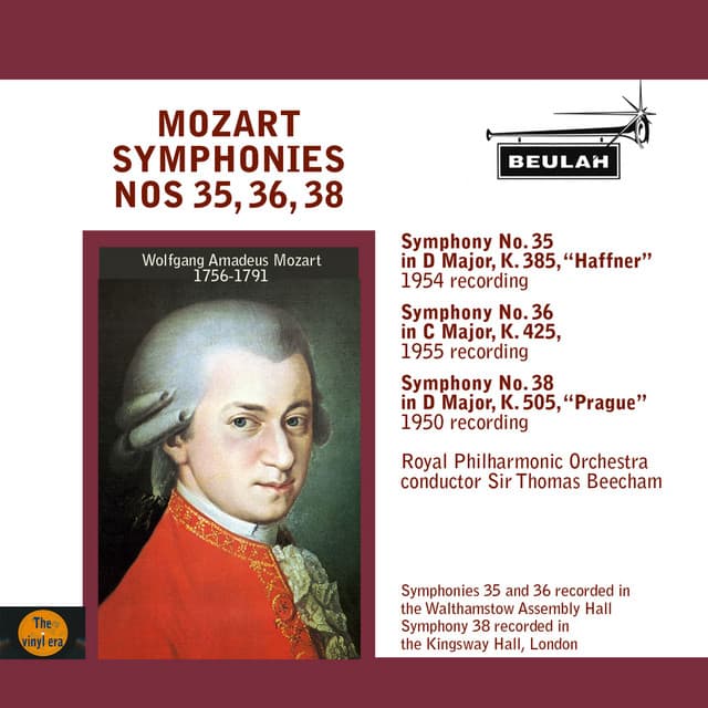 Mozart: Symphonies No. 35, 36, 38 - Wolfgang Amadeus Mozart