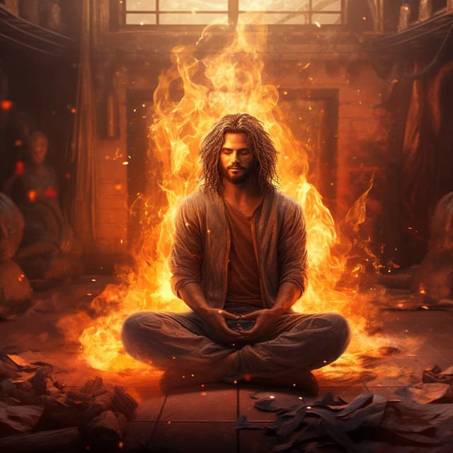 Meditation Embers: Fire Syncopation Melodies - Silent Night Music