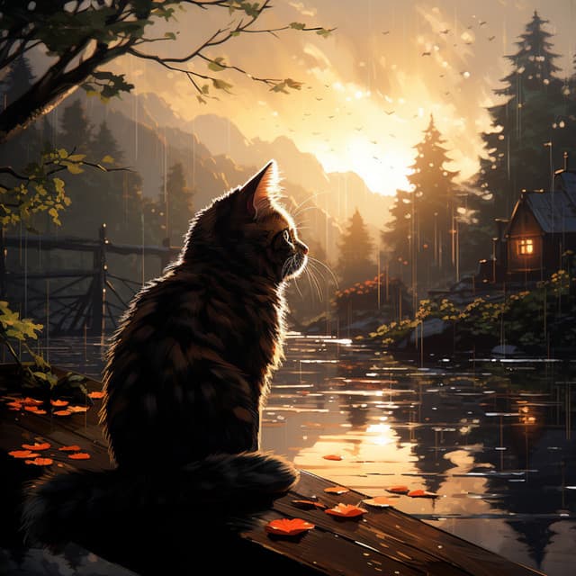 Gatos De Lluvia: Sonidos Relajantes Para Tu Amigo Felino - Luces desde la distancia