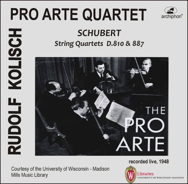 Schubert: String Quartets Nos. 14 & 15 - Pro Arte Quartet