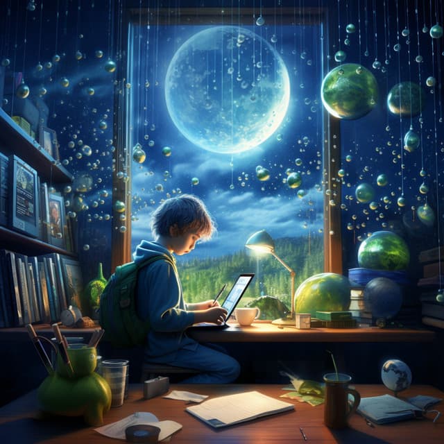 Study Time Harmony: Raindrop Melodies - Hotel Lobby Music Background Music