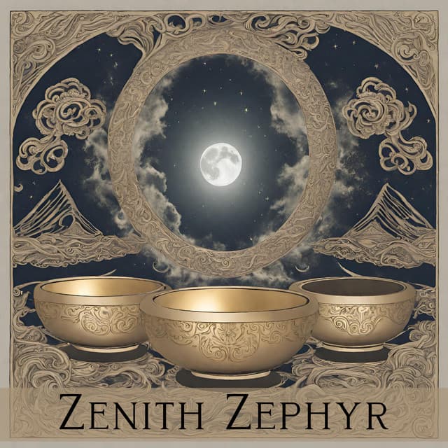 Zenith Zephyr: Astral Winds of Tibetan Singing Bowls Under the Full Moon - Relaxing Night Music Academy
