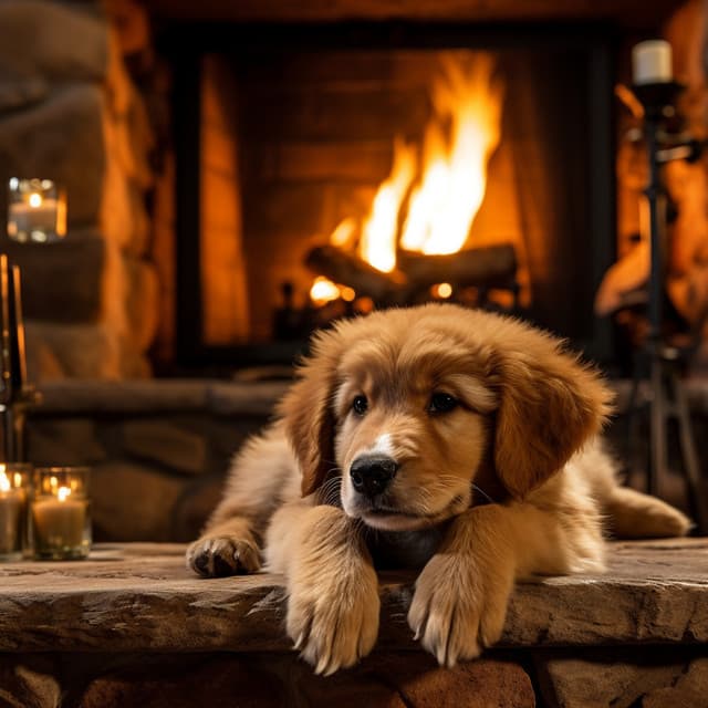 Confort Canino: Resplandor Suave Del Fuego Para Perros - Sonidos Relajantes de Naturaleza