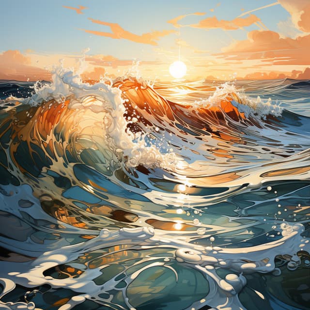 Enfoque Oceánico: Melodía De Marea De Concentración - Cena Música Chillout