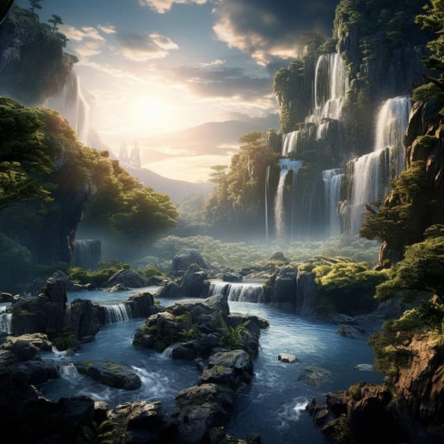 Echoes of the Waterfall: Nature's Symphony - Music for Quiet Moments