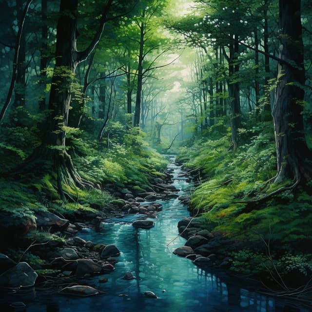 Gentle Flowing River Stream Pure Relaxation - SerenitySounds