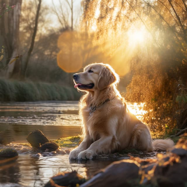 Canine Calm by the Stream: Music by the Glade - Streams & Mist
