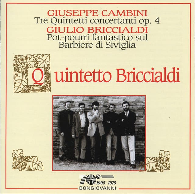 Cambini: 3 Quintetti concertanti, Op. 4 - Briccialdi: Pot-pourri fantastico sul Barbiere di Siviglia - Giuseppe Maria Cambini