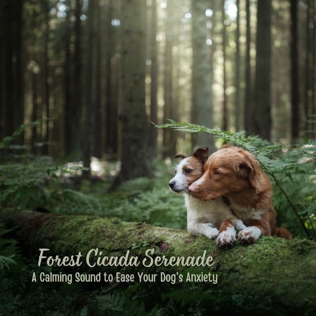 Forest Cicada Serenade: A Calming Sound to Ease Your Dog's Anxiety - Night Crickets