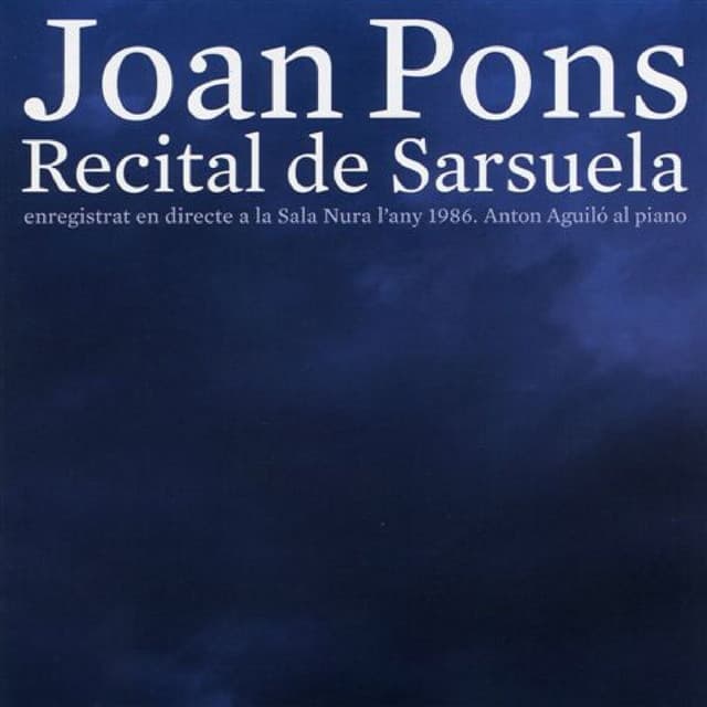 Recital de Sarsuela - Joan Pons