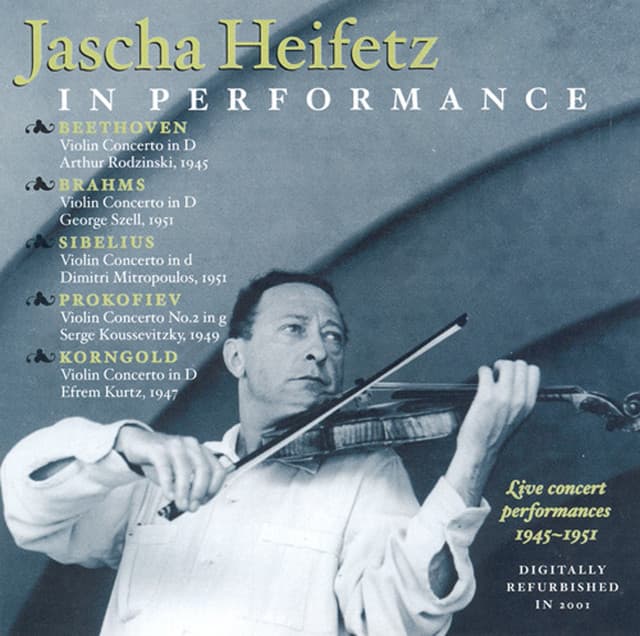 Beethoven / Brahms / Sibelius / Prokofiev / Korngold: Violin Concertos - Jascha Heifetz