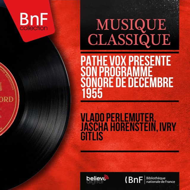 Pathé Vox présente son programme sonore de décembre 1955 - Vlado Perlemuter