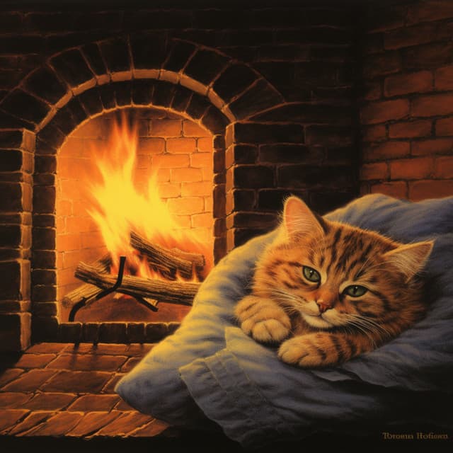 Cozy Naps and Serene Flames: Gentle Binaural Journeys for Calming and Reducing Cat Anxiety - Binaural Beats Guru