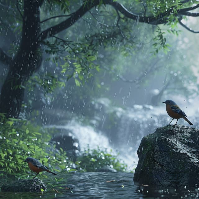 Binaural Nature Unwind: Calming Rain and Bird Song - Wheatic