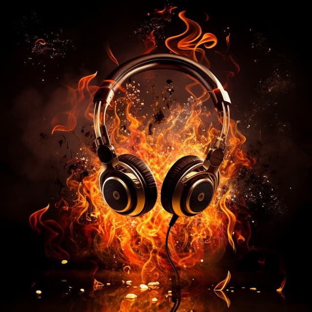 Ember Heart: Rhythmic Fire Symphony - Afternoon Chill Out