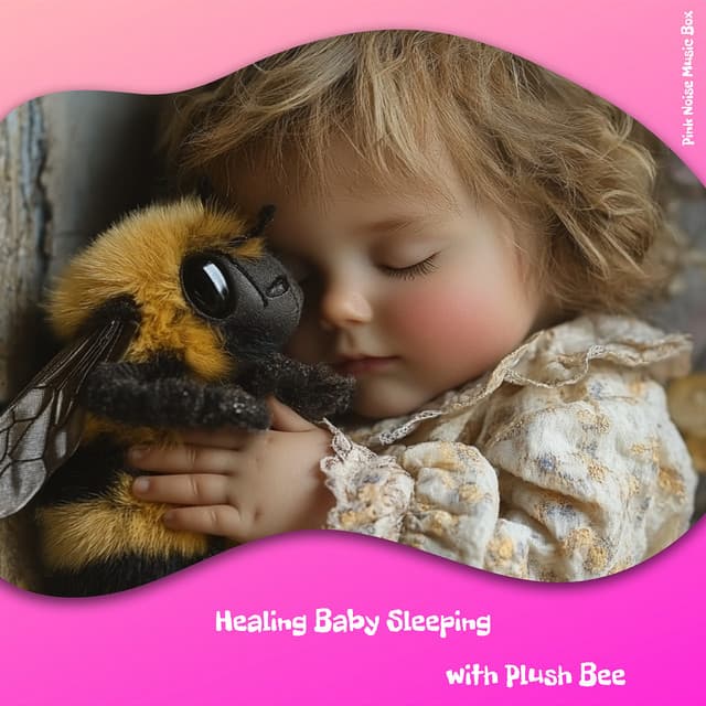 Healing Baby Sleeping with Plush Bee - Pink Noise Music Box