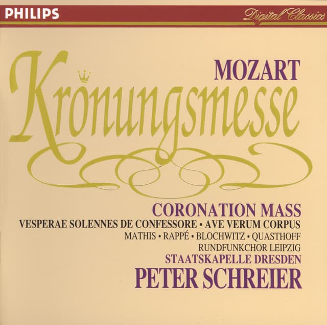 Mozart: Coronation Mass; Vesperae solennes de Confessore; Ave verum corpus - Wolfgang Amadeus Mozart