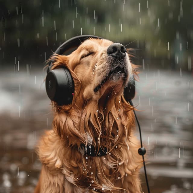 Dogs in the Rain: Playful Pet Soundscapes - Music For Dogs With Anxiety