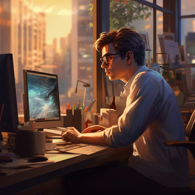 Work Resonance with Rain Music: Productive Patter - Restful Peace