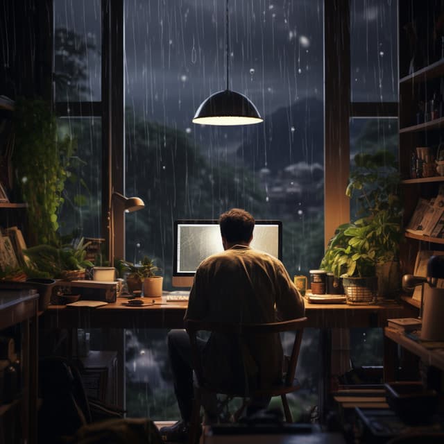 Tormenta De Conocimiento: Lluvia Binaural Para Estudio Profundo - Latidos binaurales para estudiar