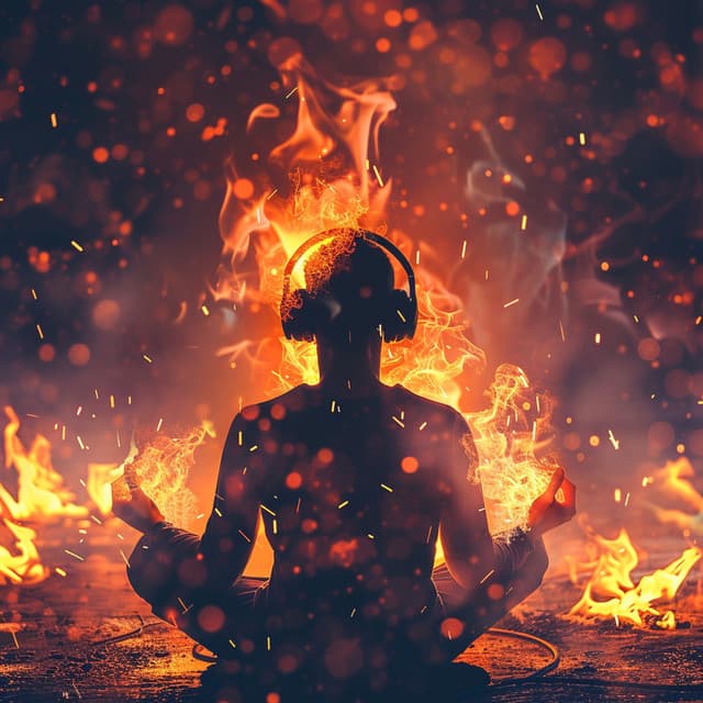 Meditation by the Hearth: Fire's Ambient Melodies - Oasis of Relaxation Meditation