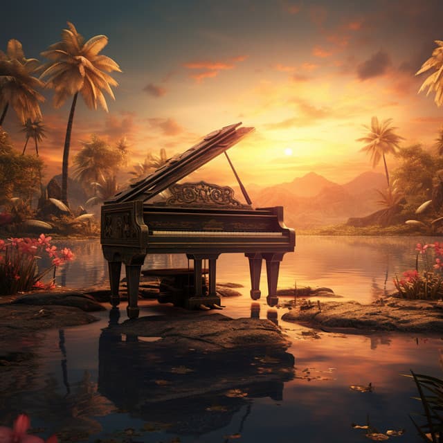 Tranquil Waves: Ultimate Relaxation Piano Melodies - Ocean Waves Radiance