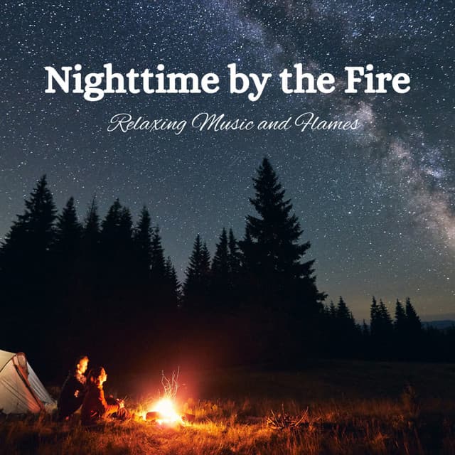 Nighttime by the Fire: Relaxing Music and Flames - Silent Night Music